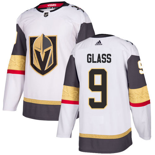 Men Adidas Golden Knights #9 Cody Glass White Road Authentic Stitched NHL Jersey